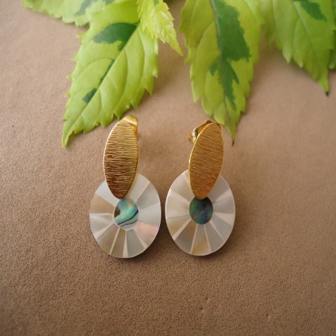 ARETES EN PERLA DE NACAR