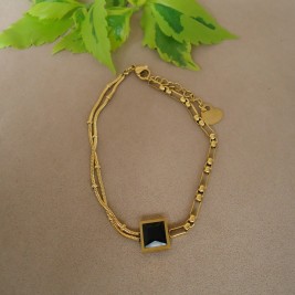 PULSERA DIJE CUADRADO