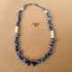 COLLAR ARTESANAL EN PEDRERIA AZUL