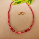 COLLAR EN PEDRERIA ROJA