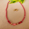 COLLAR EN PEDRERIA ROJA