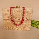 COLLAR EN PEDRERIA ROJA