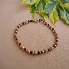 PULSERA EN PIEDRA NATURAL JASPE VERDE