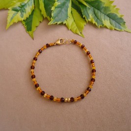 PULSERA EN CRISTALES DE MURANO CAFE