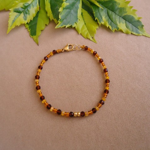 PULSERA EN CRISTALES DE MURANO CAFE