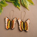 ARETES MARIPOSAS EN HOJA DE MAIZ