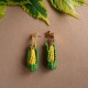 ARETES  MAZORCAS TEJIDAS EN PALMA DE IRAKA