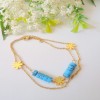 PULSERA EN ACERO Y TURQUESAS