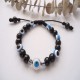 MANILLA HILO NEGRO OJO TURCO AZUL