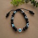 MANILLA HILO NEGRO OJO TURCO AZUL