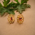 ARETES FLORES TEJIDAS