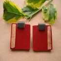 ARETES EN CUERO Y AMERO