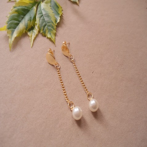 ARETES LARGOS PERLAS