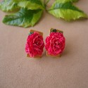 ARETES  FLOR EN AMERO PINTADO