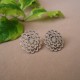 ARETES FLOR PLATEADA