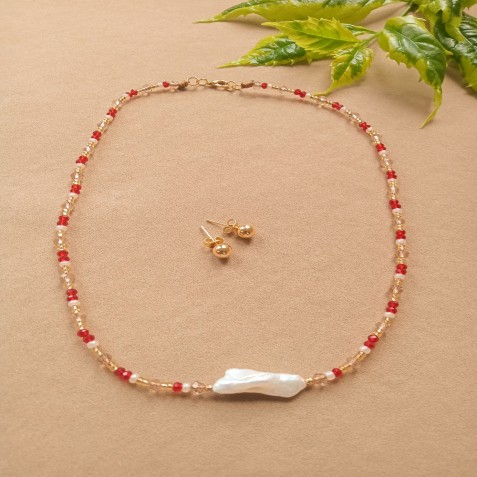 COLLAR PEDRERIA ROJA