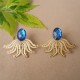 ARETES FLOR AZUL